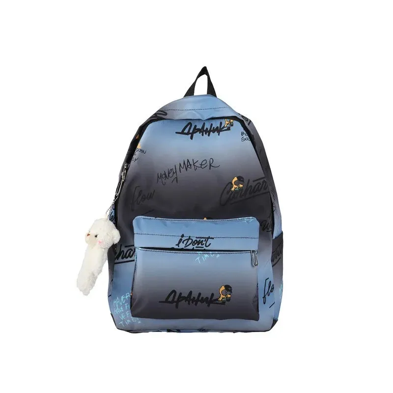 Gradient Alphabetic Unisex Backpack and Bags