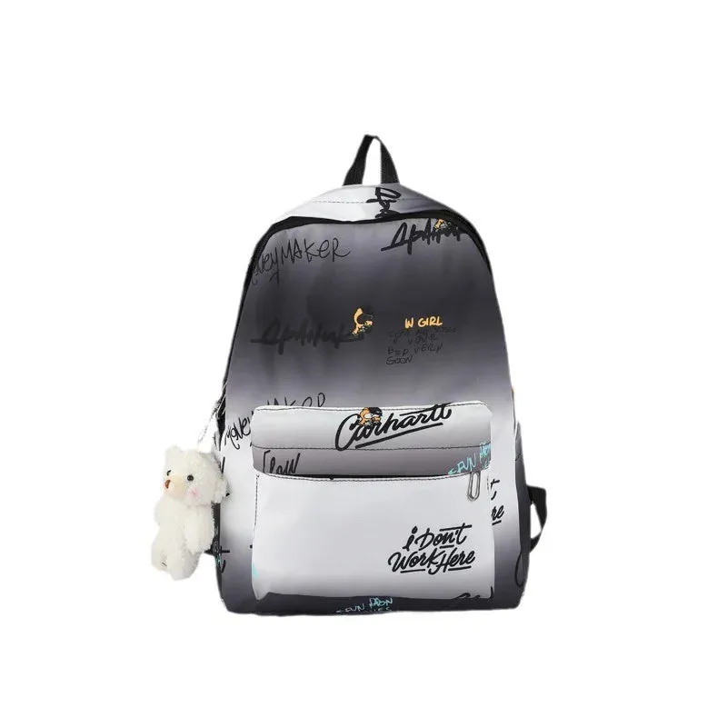Gradient Alphabetic Unisex Backpack and Bags