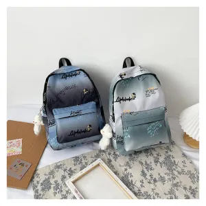 Gradient Alphabetic Unisex Backpack and Bags