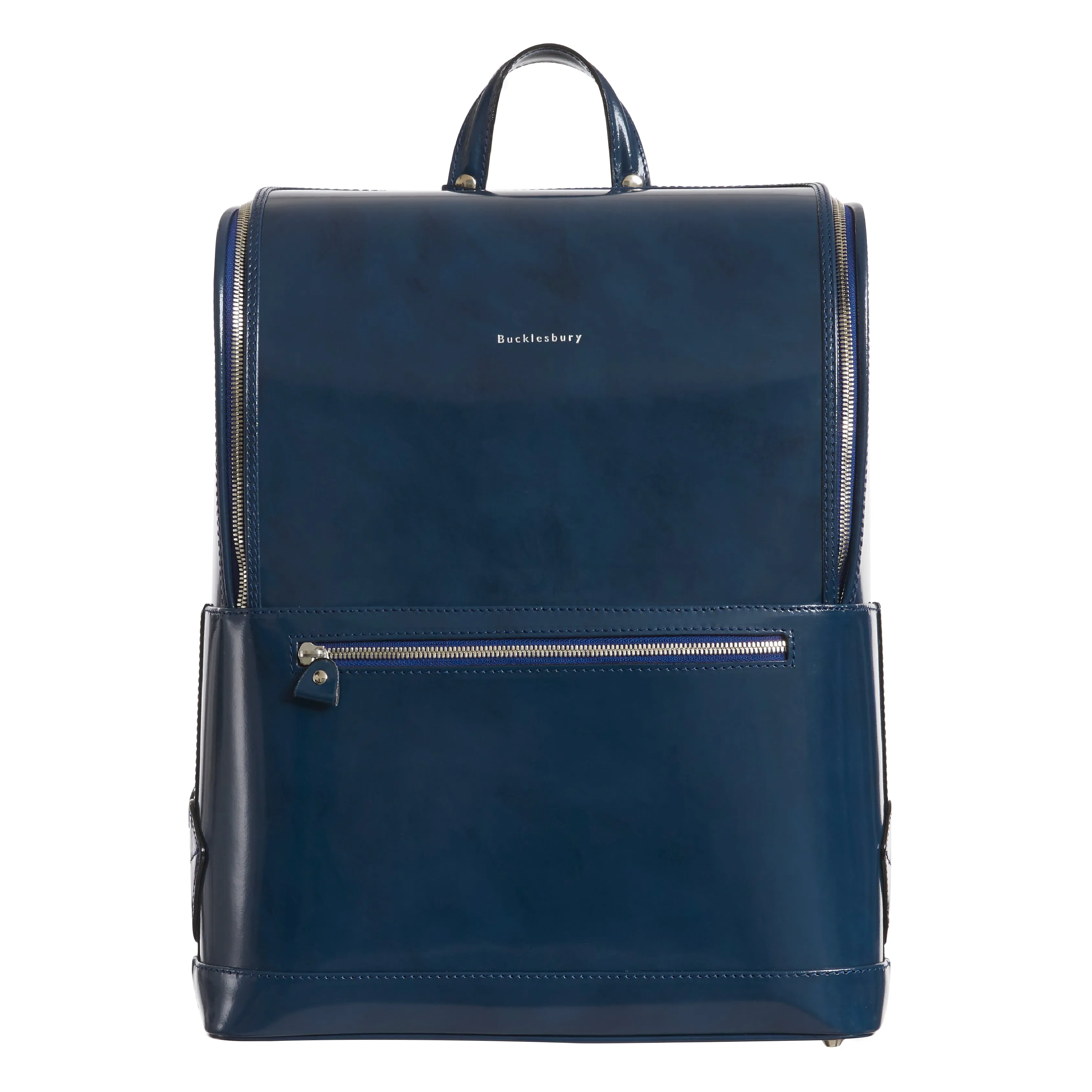 Navy Blue Bucklesbury Fine Italian Leather Backpack